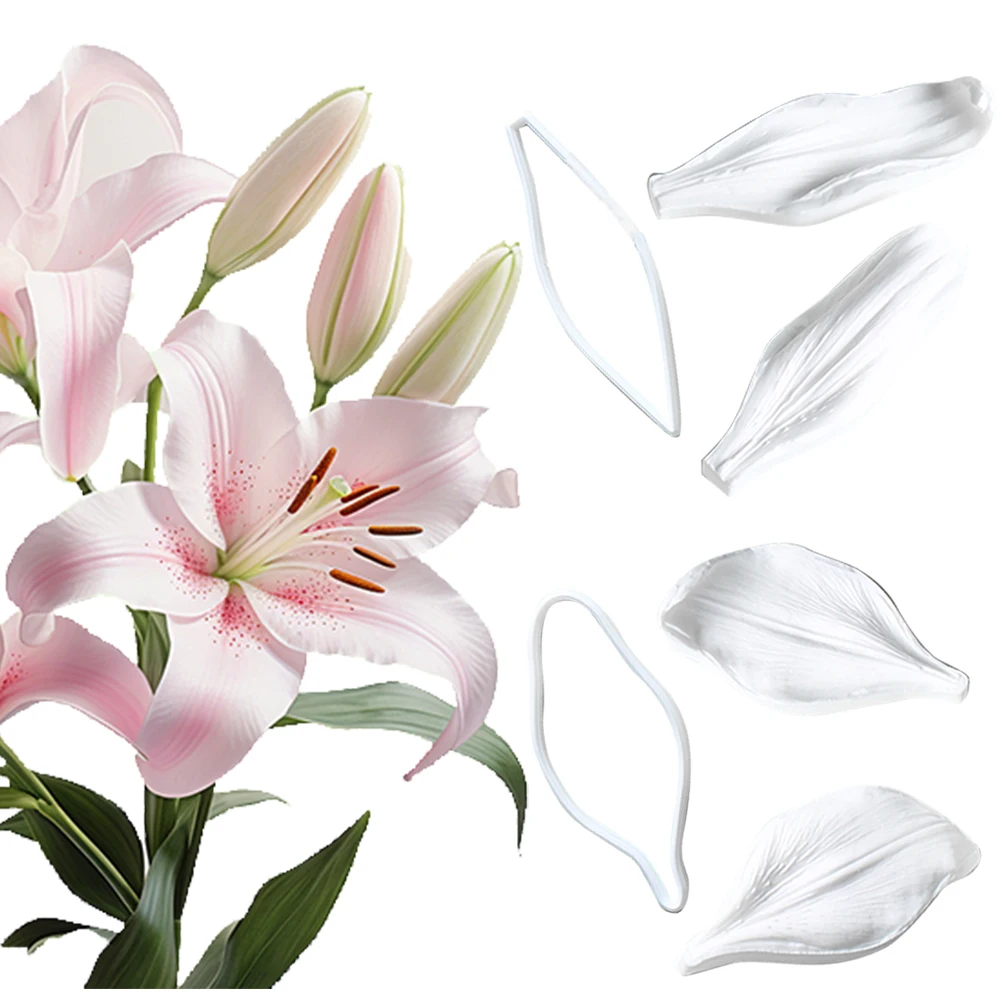 6 шт. силиконовая форма Лилия нарцисс набор пластиковых форм для резки инструмент