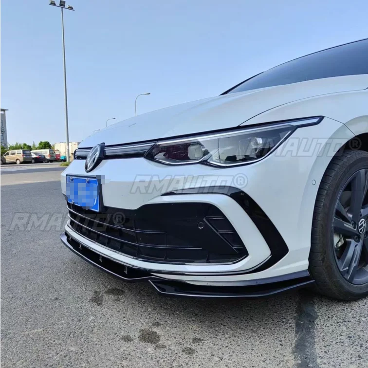 Комплект кузова для VW Golf MK8 GTI R-Line 2021-2023 передний бампер диффузор глянцевый черный