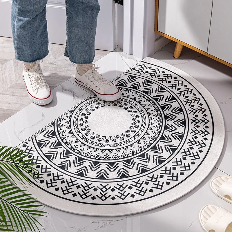 

Entrance Door Mat Nordic Style Super Soft Floor Mat Semicircle Non-Slip Home Welcome Carpet for Hallway Bathroom Kitchen Doormat