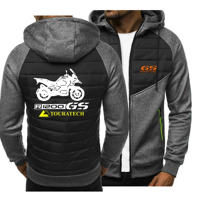 

Spring and autumn Hoodie men's GS ADV 1200 logo car animation fun printing high quality cotton men Jacket Hoodie hip hop casual