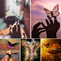 scene butterfly diy paint by numbers set oil paints 4050 canvas painting new design crafts for adults handiwork drawing