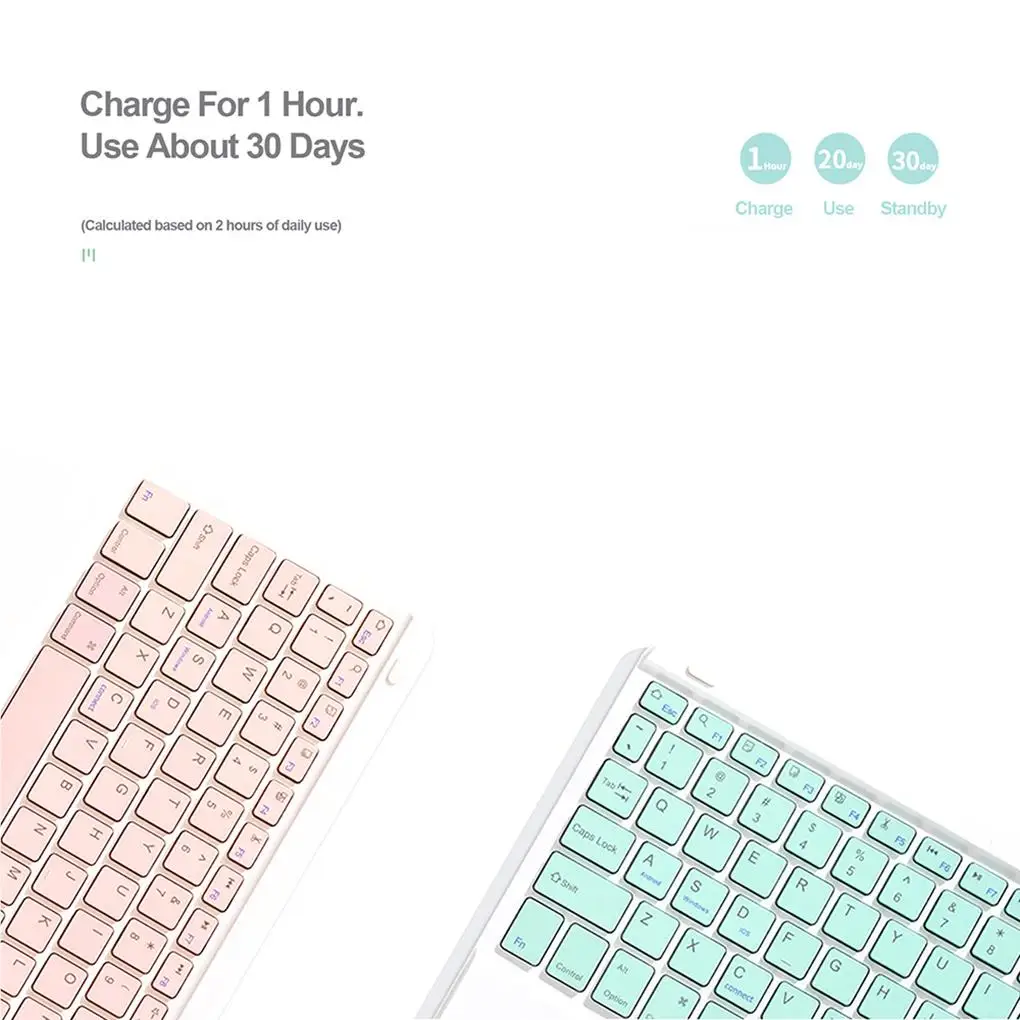 

10-дюймовая Bluetooth-клавиатура, беспроводная клавиатура с сенсорным управлением, универсальная клавиатура