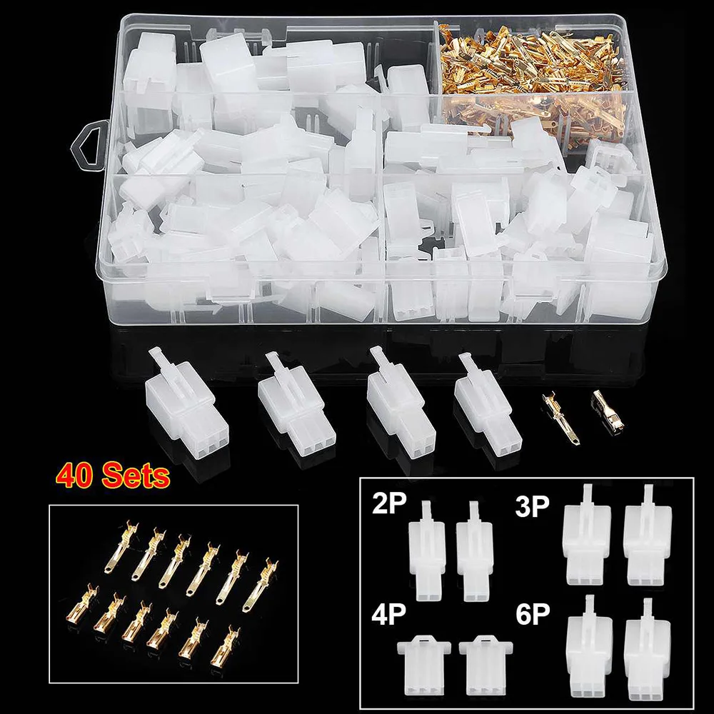 

380pcs pin wire connector automobile accessories motorcycle male and female cable terminal plug kit