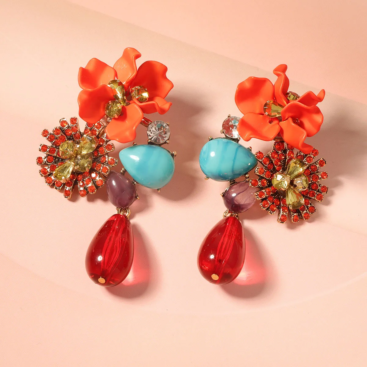 ZAA Персонализированное банкетное ожерелье с подвеской из сплава и смолы цветком