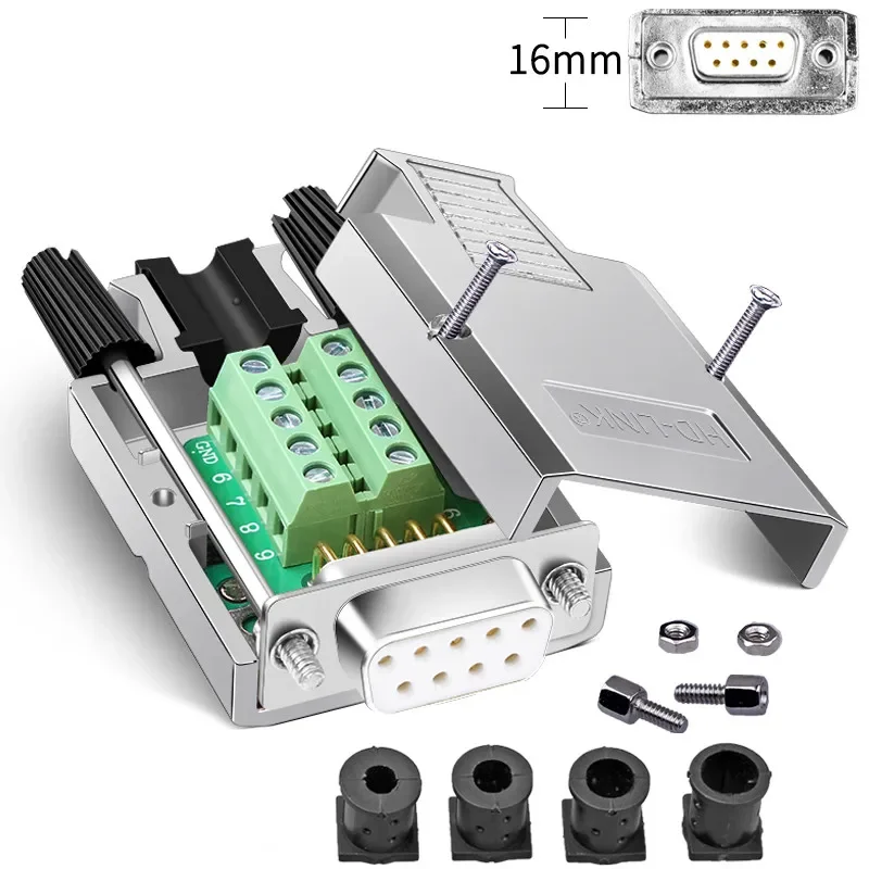

Металлический разъем DB9 RS232 485