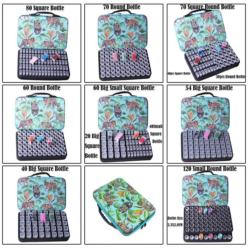 

Ящик для хранения аксессуаров для алмазной росписи, 60 отделений, наборы аксессуаров для алмазной росписи, ручная сумка с вышивкой