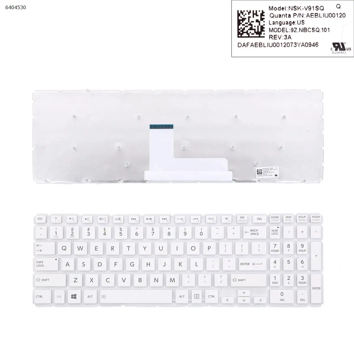 

US Laptop Keyboard for TOSHIBA Satellite L50-B S50-B L50D-B L50T-B L50DT-B L55(D)-B S55-B S55T-B S55D-B WHITE Without FRAME