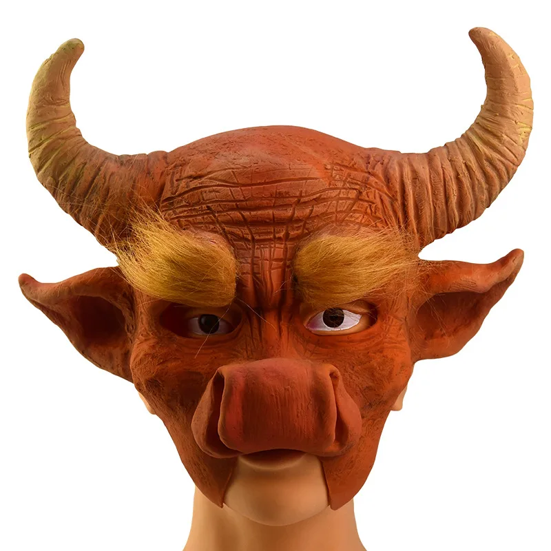 

Halloween Latex Mask ox demon king ox horn animal Cosplay Party Mask