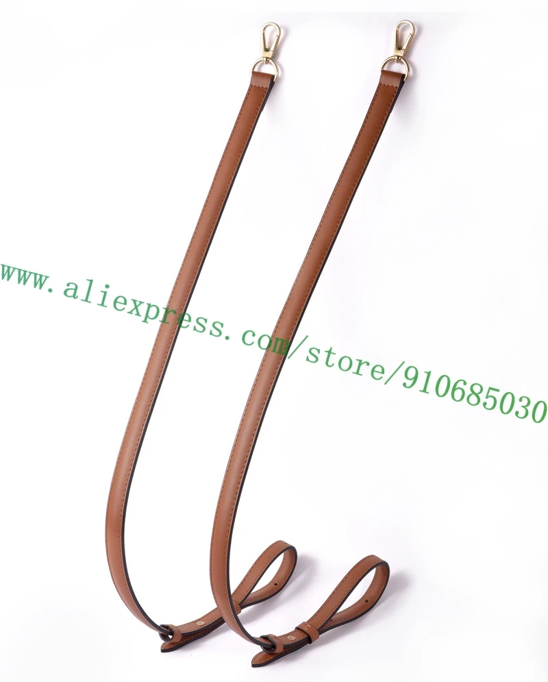 Top Quality Tan Brown Calfskin Shoulder Strap For Designer Women Daauphiine Backpack Carrying Belt Bag Parts Replacement