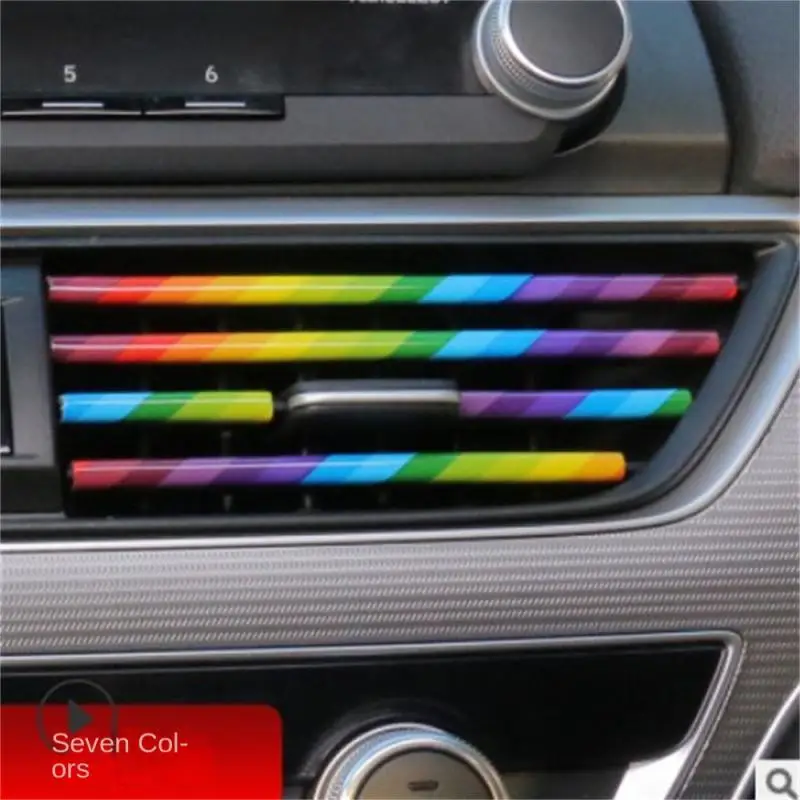 

10pcs Creative Clip Strip Modified Interior Supplies U-shaped Electroplated Bright Strip Color Air Conditioner Outlet Decoration