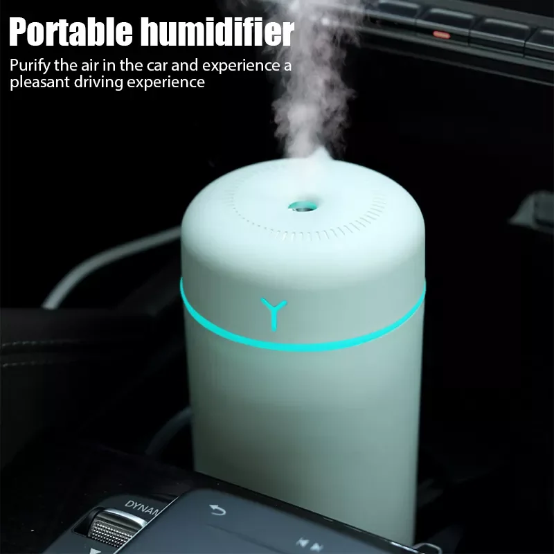 

420ml Air Humidifier Portable Mini Aroma Oil Diffuser USB Cool Mist Sprayer with Colorful Soft Night Light for Home Car Purifier