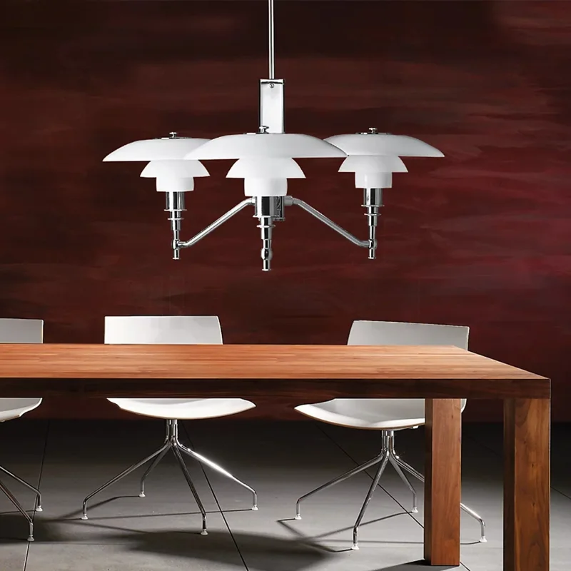 

Led Art Chandelier Pendant Lamp Light White PH Living Bedroom Nordic Glass Ceiling Classic Dining
