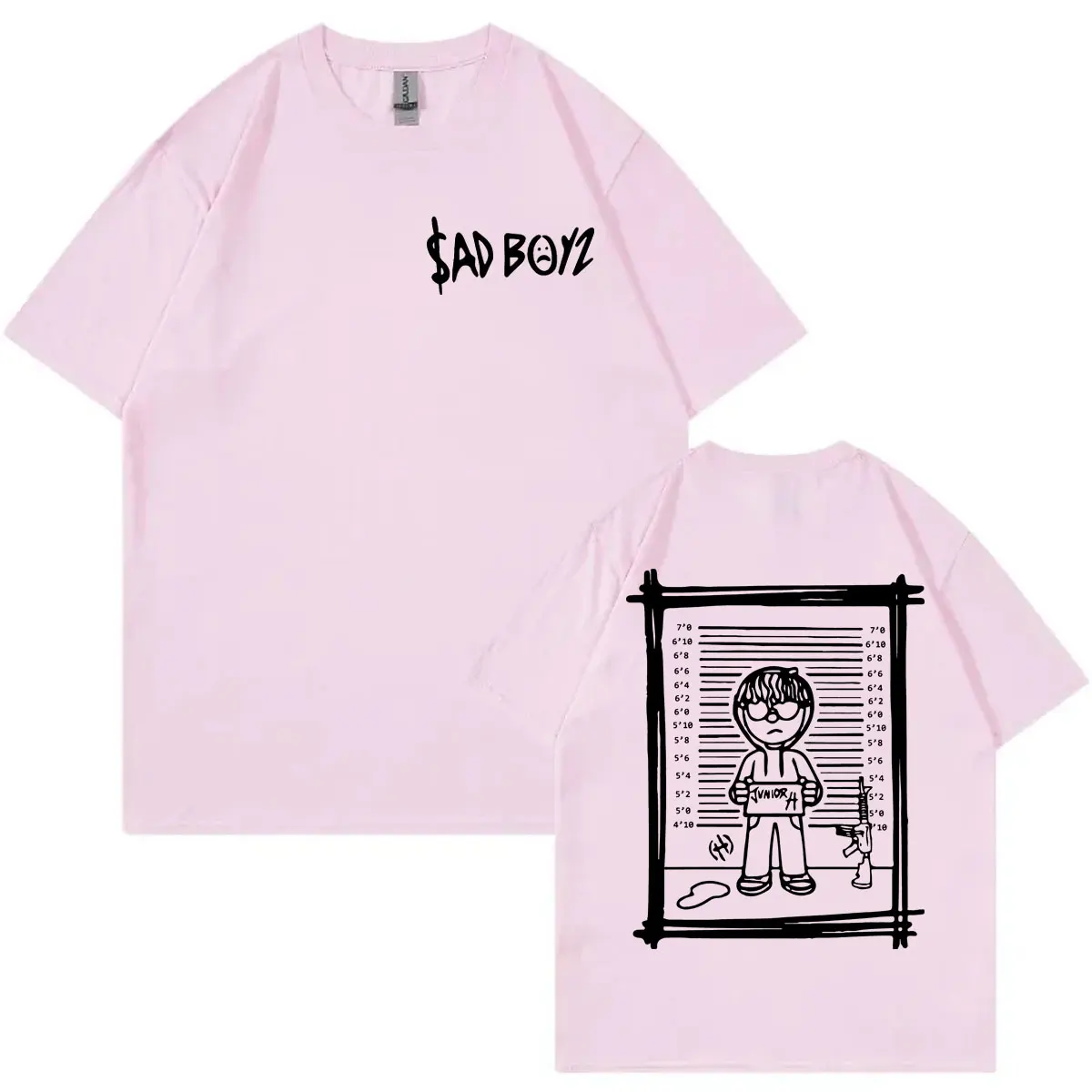 Футболка Singer Junior H Sad Boy унисекс рок хип-хоп винтажные футболки с короткими