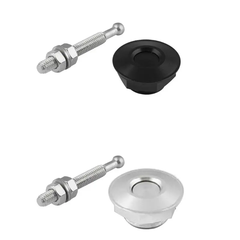 

Long Push Button Quick Release Hood Pins Bonnet Lock Clip for LATCH Bumper Kit