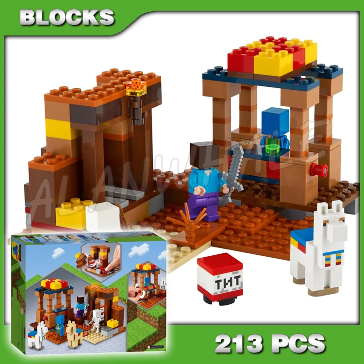 

213 шт. игра «Мой мир», торговый пост, взрывная шахта, скелет трейдер 11583, строительные блоки, игрушки, совместимые с моделью