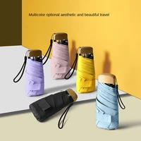 ultra light pocket five fold sun umbrella mini sun protection uv protection womens small portable umbrella dual use folding