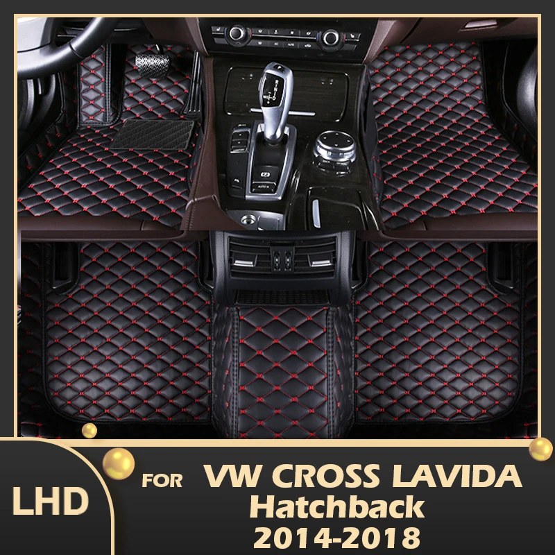 

Car Floor Mats For VW Volkswagen Cross Lavida Hatchback 2014 2015 2016 2017 2018 Custom Auto Foot Pads Interior Accessories