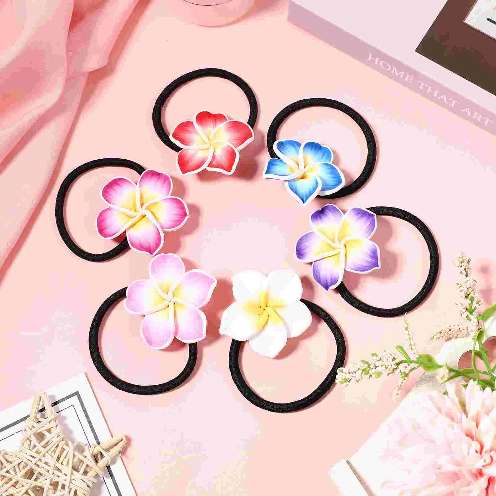 Повязка для волос Plumeria эластичные ленты украшения галстуки цветочные аксессуары