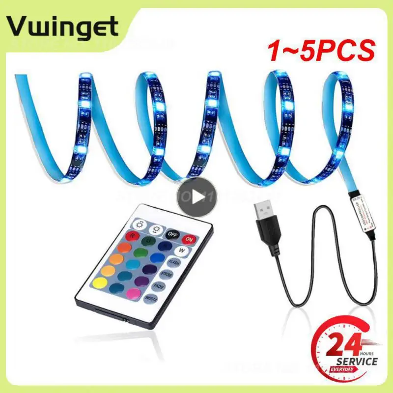 

1~5PCS 5050 RGB Led Strip Lights 1M-30M 5V USB led strip TV BackLight Room Decoration Led Tape Diode Flexible Ribbon