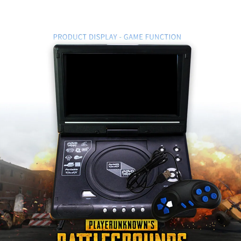 

9 8 Portable DVD Player HD Video Player AV Input Output Car Mini TV Playing Device EU Plug