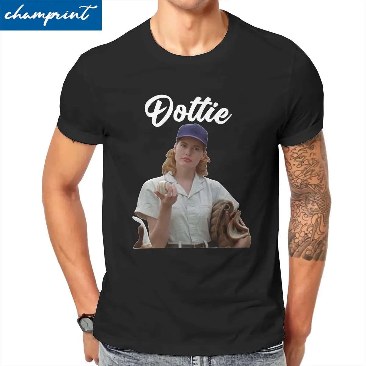 

Men's Dottie A League Of Their Own T Shirt Pure Cotton Tops Vintage Short Sleeve Crew Neck Tees Gift Idea T-Shirt