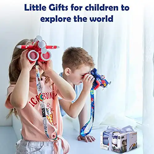 

iLearn Airplane Binoculars, 2 in 1 Flynocular, Boys Outside Explorer Toys, Nature Discovery Bird Watching, Hiking, Camping, Bir