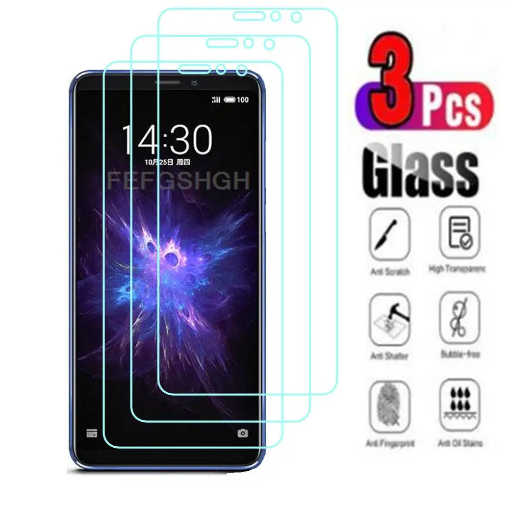

3Pcs 9H Protective Tempered Glass For Meizu Note 8 on Glass Meizu Note 8 6" Screen Protector Protection Cover Film