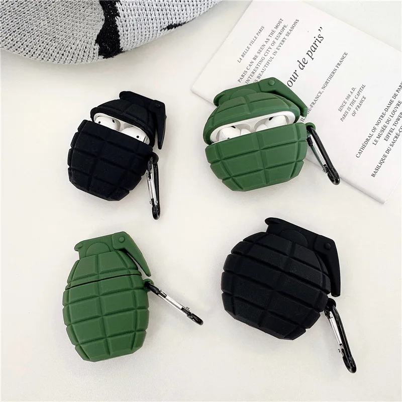 

Creative 3D Grenade 2021 AirPods 3 Case Apple AirPods 2 Case Cover AirPods Pro Case IPhone Earbuds Accessories AirPod Case