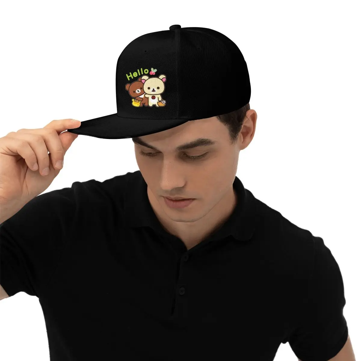 Фото Hello Milk And Mocha милые плюшевые мишки 3, бейсболки Snapback для мужчин и женщин, повседневная кепка, уличная бейсбольная кепка, Casquette №1