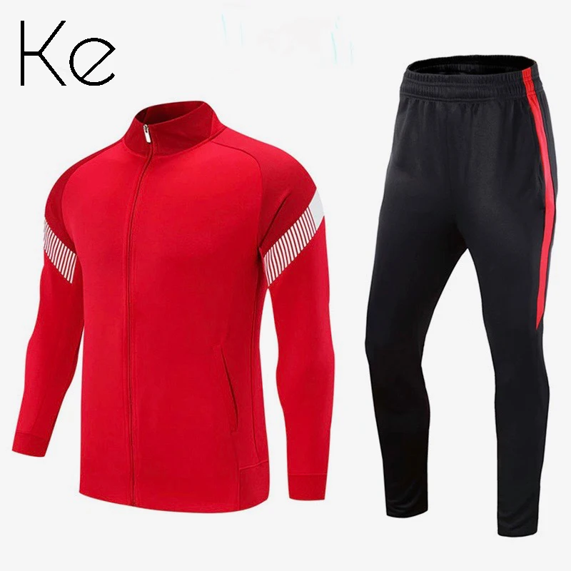 KE Football training suit sports suit male adult autumn winter team uniform children's long-sleeved basketball suit jacket