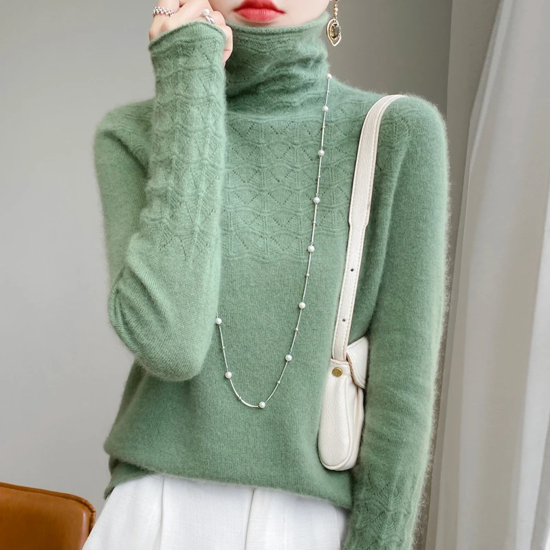 DjzDsm кашемировый джемпер из 100% мериносовой шерсти зимний пуловер с высоким