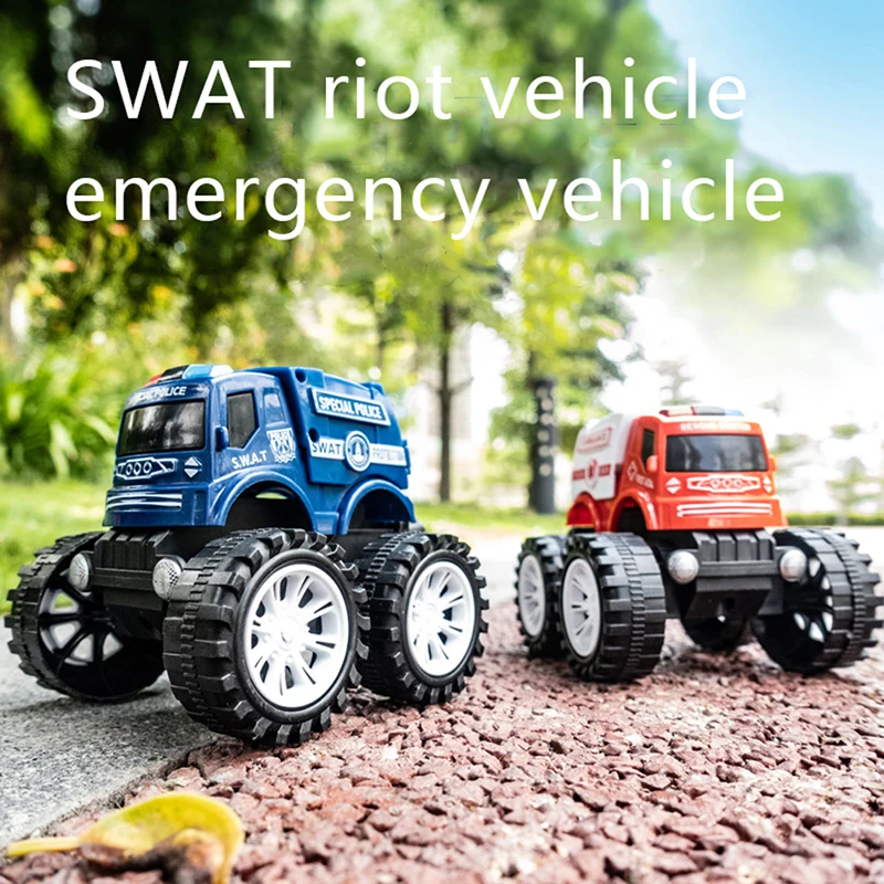 

Детский пластиковый автомобиль с инерционным вращением и возвратом трюков внедорожник Дошкольная образовательная игрушка модель