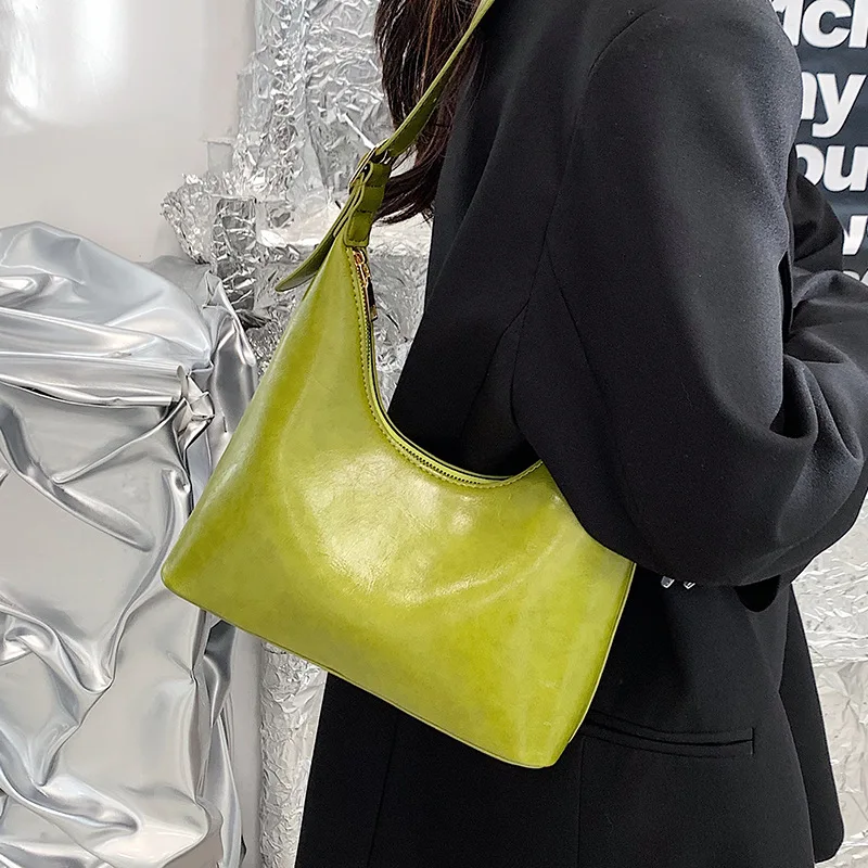 

2022 New Fashion Hot Women's Retro Avocado Green Soild Hobo Bags Handbags Cross Body Bag Shoulder Bag for Travel And Daily Use