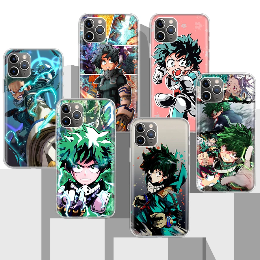 

My Hero Academia Izuku Deku Soft Silicone Phone Case For Apple iPhone 14 11 12 Mini 13 Pro XR X XS Max 7 8 6 6S Plus + 5 SE 2020