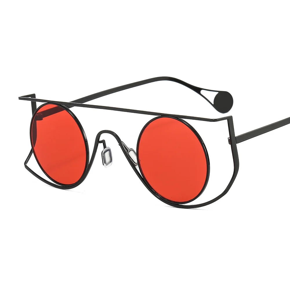 

Fashion Round Sunglasses Women Steampunk Sunglass Vintage Sun Glass Men Hollow Out Eyewear UV400 Brand Designer Black Shades