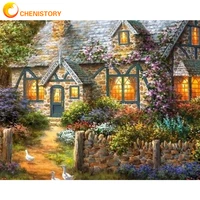 chenistory oil painting by numbers handpainted kits drawing canvas diy house pictures coloring by number home decoration gift