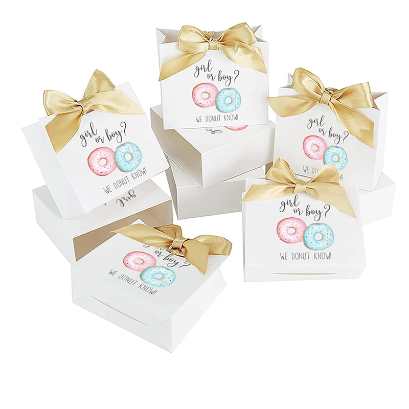 Es Donut Gender Reveal  Party Baby Shower Dessert Table Centerpiece Decoration Thank You Welcome Gift