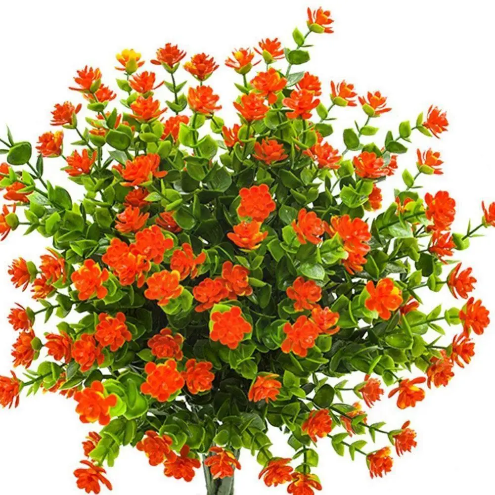 

Simulation Eucalyptus Fake Flowers Plastic Not Fade Grass Plants For Balcony Outdoor Garden Porch Wedding Decoration C0q2