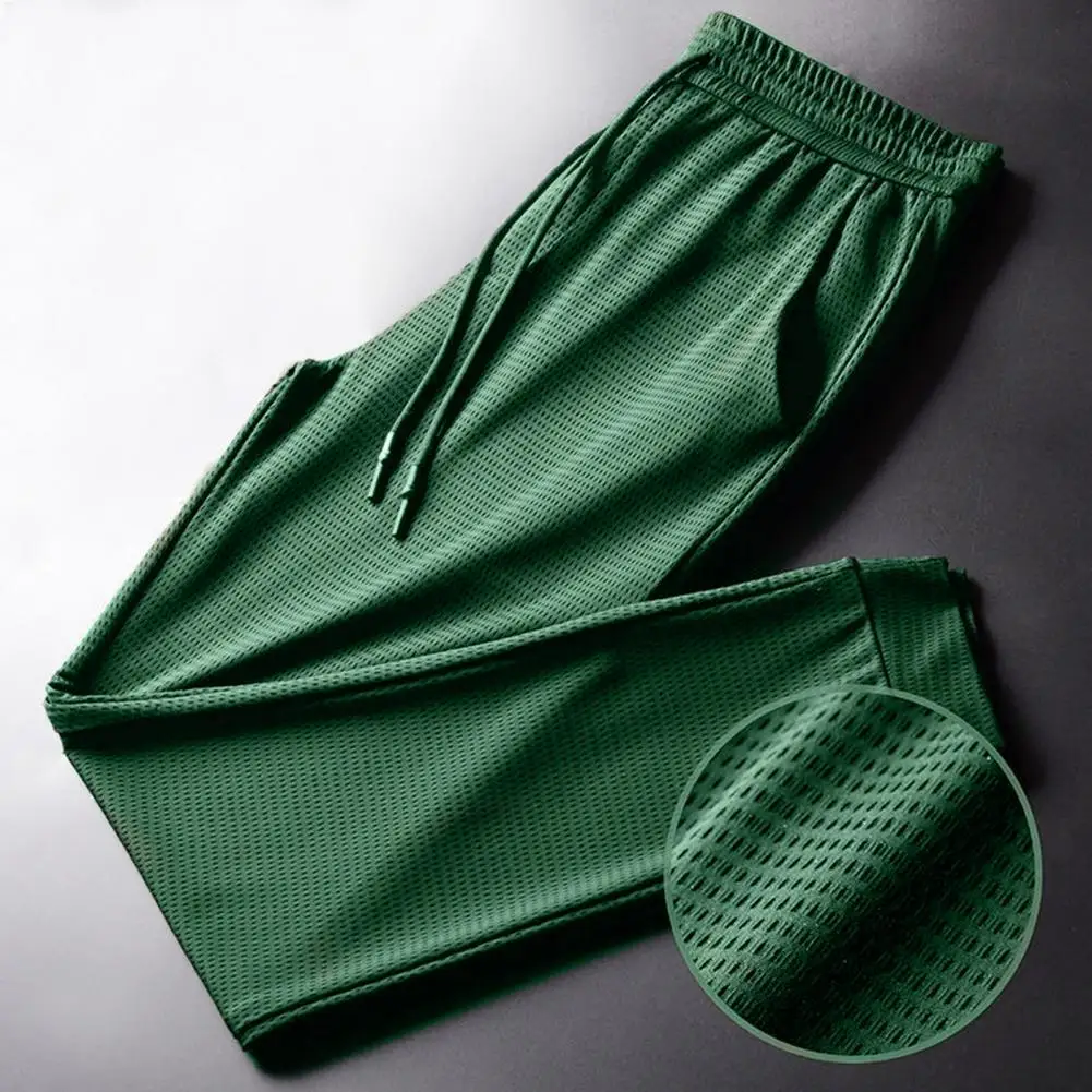 

Popular Sports Pants Solid Color Bottoms Sweatpants Pockets Lace-up Sweatpants