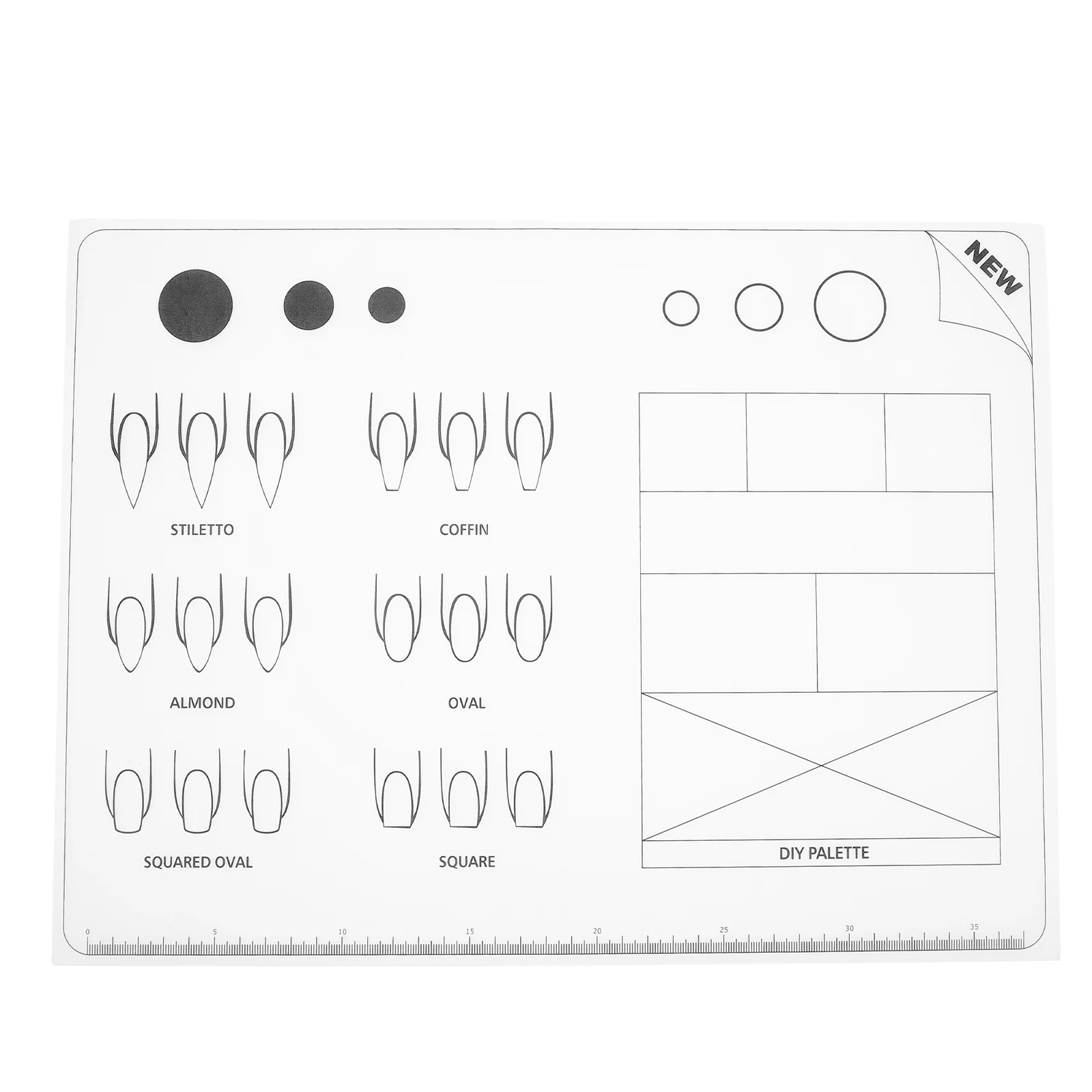 

Nail Training Mat, Manicure Practice Mat Silicone Trainer Sheet Practice Pad Nail Tool for Fingernails