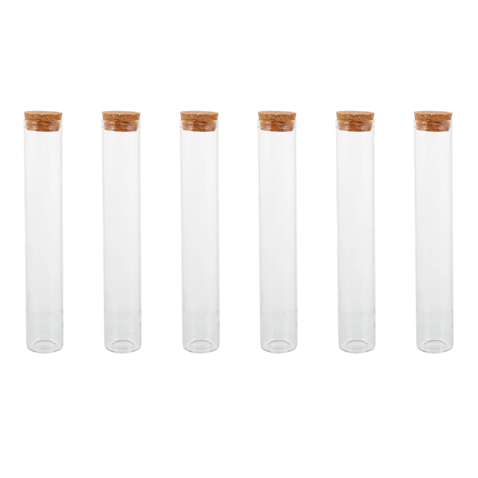 

6 Pcs Cork Test Tube with Reagent Bottle Pollen Glass Scientific for Experiment