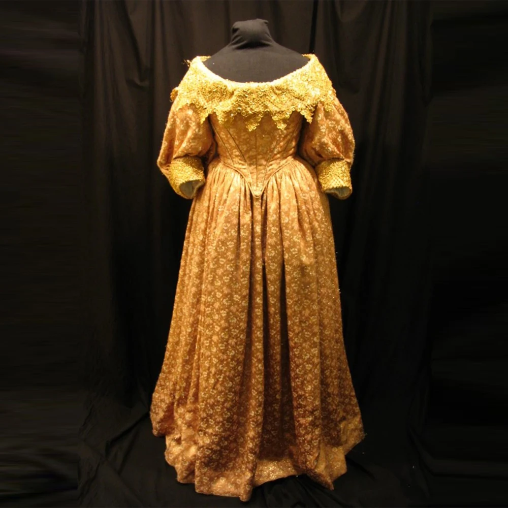 Викторианское королевское придворное кружевное платье принцессы в стиле рококо