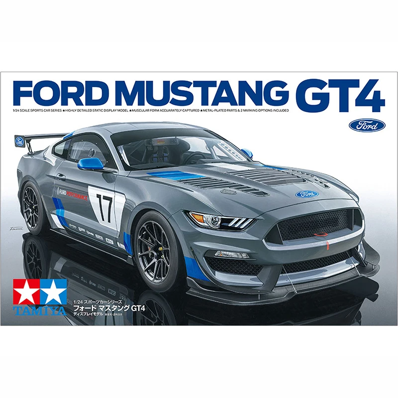 

Tamiya 24354 static assembled car model toy 1/24 scale For FORD MUSTANG GT4 racing model kit