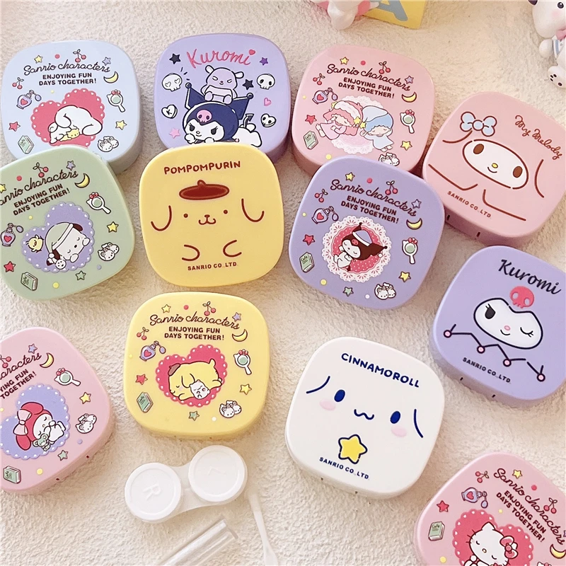 

1 шт., карманный мини-чехол для контактных линз Melody Kuromi