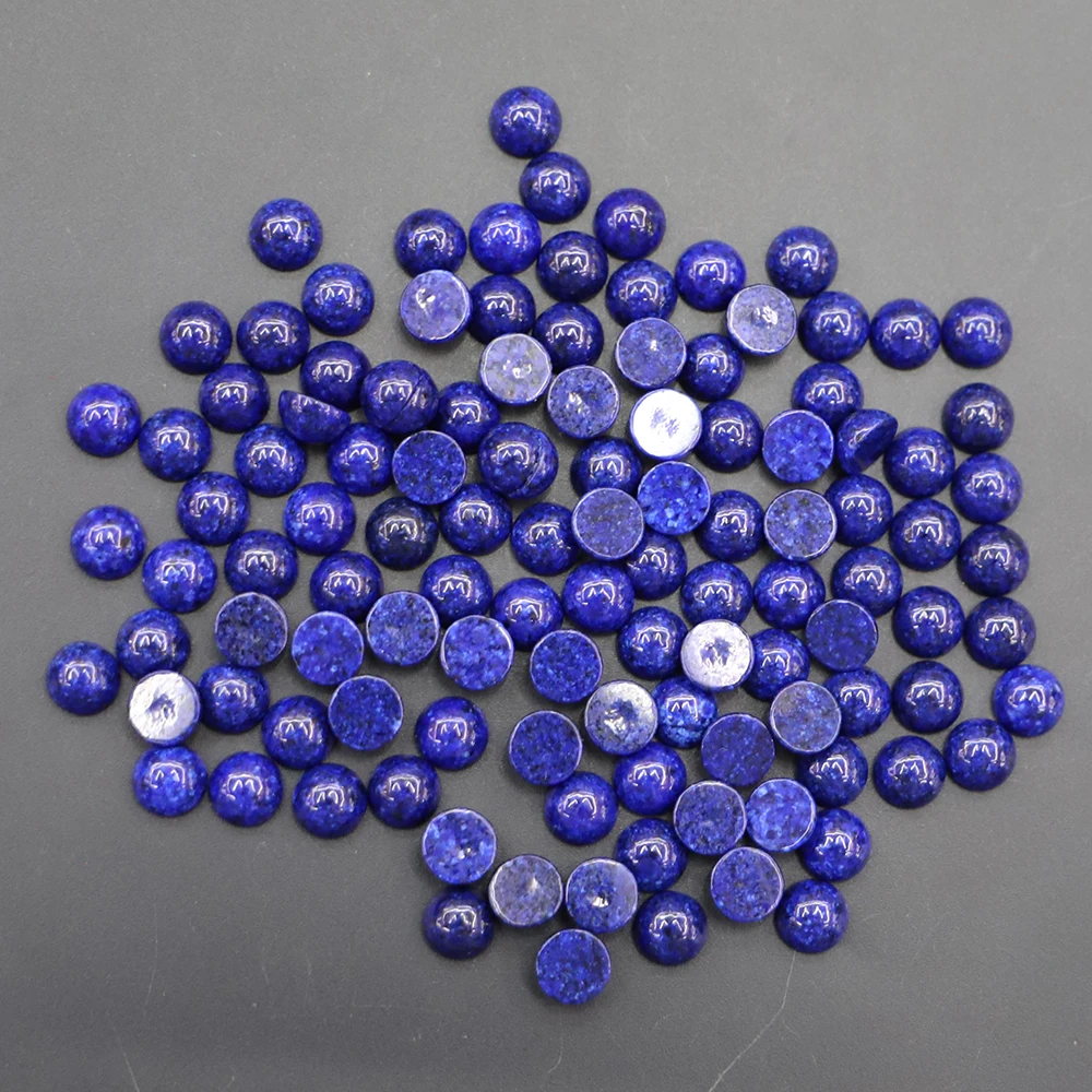 8MM Fashion Good Natural Stone Quality Assorted Round Cab Cabochon Beads DIY Ring Ear Studs Jewelry Accessories Wholesale 50Pcs