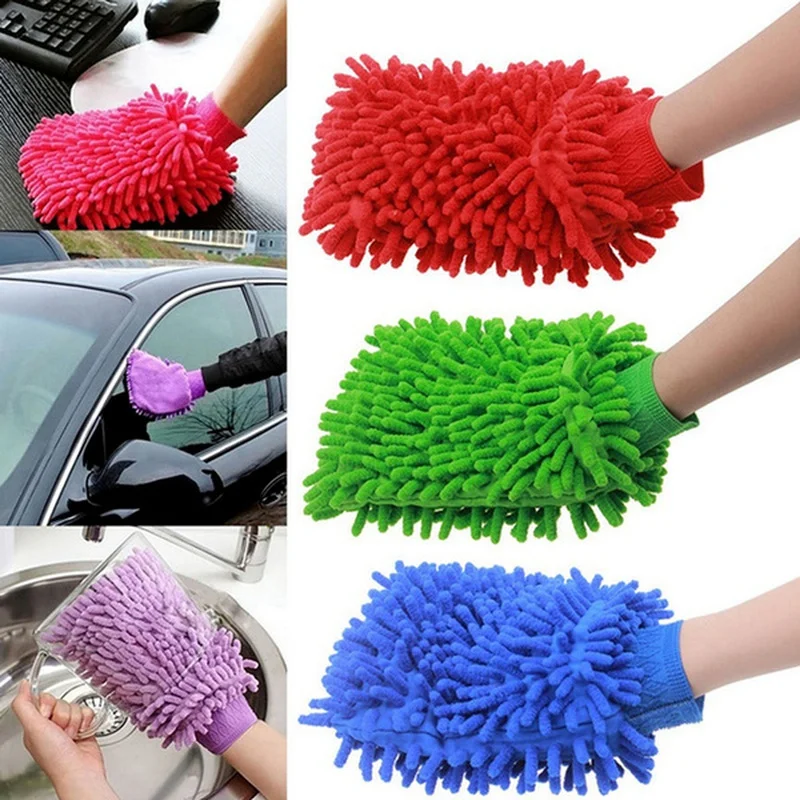 

Car Cleaning Towels Glove Soft Microfiber Chenille Drying Cloth Mitt Towel Auto Styling Body Duster Clearner Washing Accessories