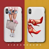 high heels girl woman phone case for xiaomi 11 9t 10t note 10 pro lite redmi k20 pro 7 7a 8 9 9a note 8 pro 8t transparent cover