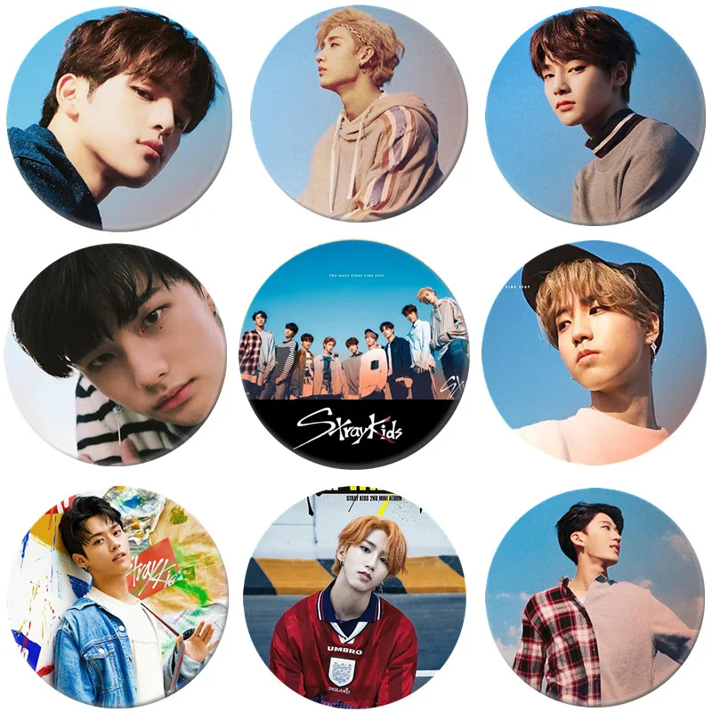 

Kpop Stray Kids BANG CHAN LEE FELIX Brooch Pin Badges For Clothes Backpack Decoration Jewelry B149