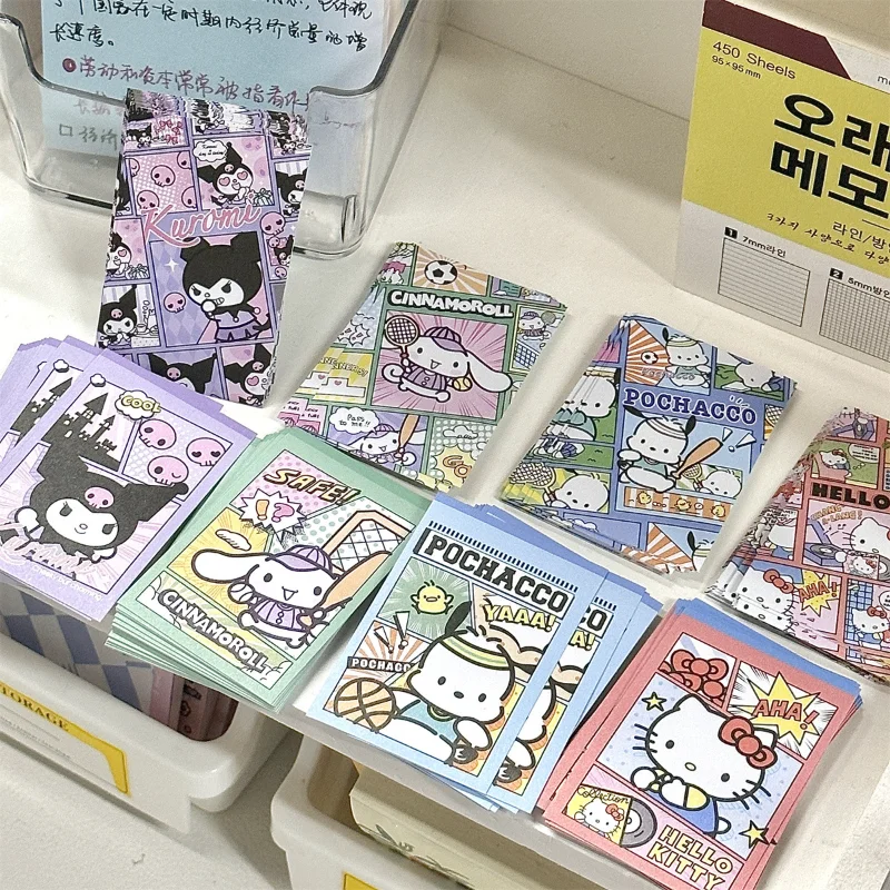 

20 шт. Sanrioed Kuromi Cinnamoroll Hello Kitty Pachacco герметичные наклейки мультяшное руководство Goo карточка Канцелярские Декоративные наклейки