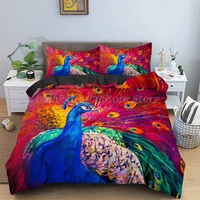 animal comforters beautiful peacock print bedding set king queen duvet cover pillowcase 23pcs for bedclothes